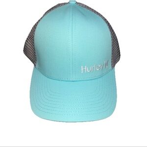 Hurley Staple Trucker Snapback Hat Teal Gray, HNHM0006-RT 425